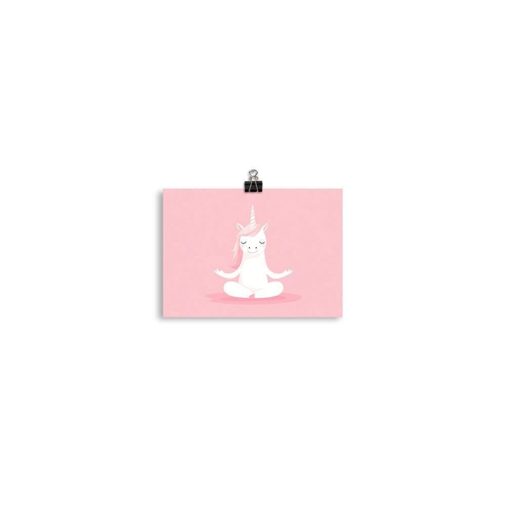 Calm and Peaceful Unicorn Yoga Tranquility Meditation Design Poster - Oh Posters