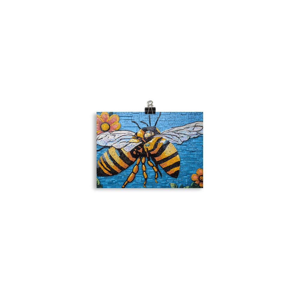 Manchester Bee and Flower Mural Art Tribute Poster - Oh Posters