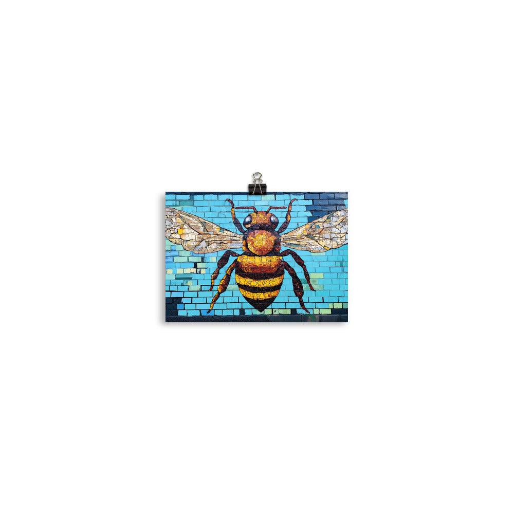 Manchester Iconic Bee Street Art Tribute Vibrant Urban Mural Poster - Oh Posters