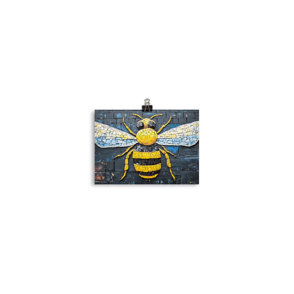 Manchester Worker Bee Mosaic Tribute Poster - Oh Posters