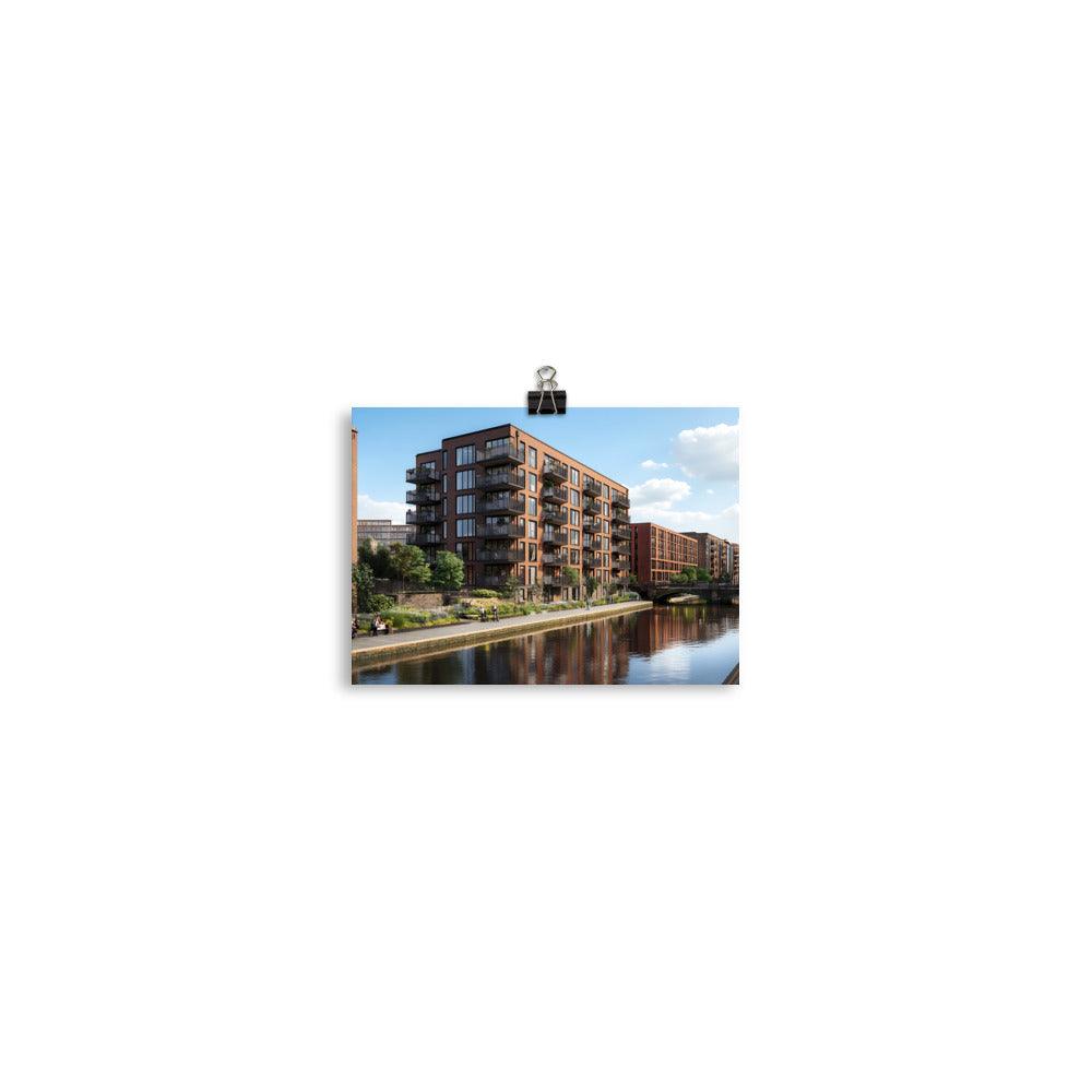 Manchester Canal Side Living Serenity Architecture Poster - Oh Posters