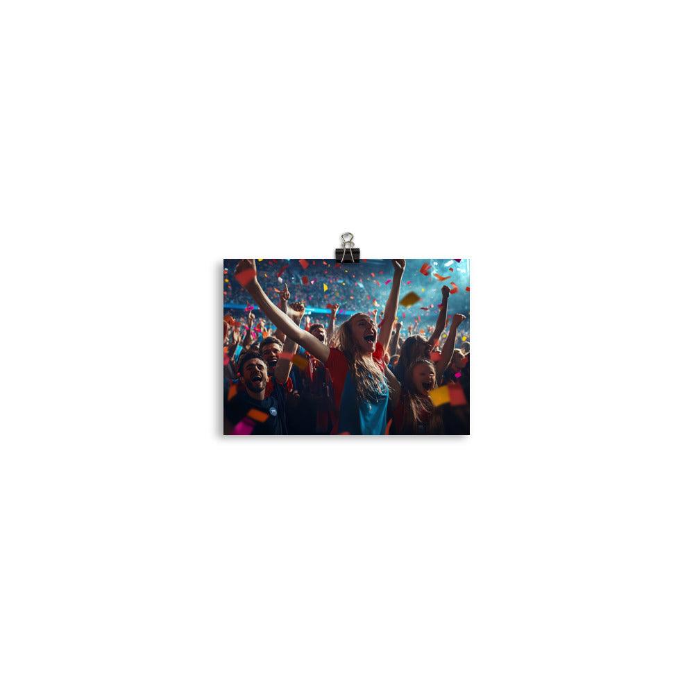 Manchester Football Celebration Crowd Energy and Excitement Poster - Oh Posters