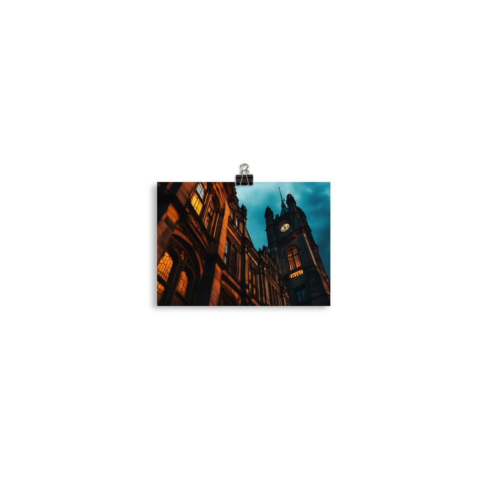 Manchester Urban Nightscape Photography Poster - Oh Posters