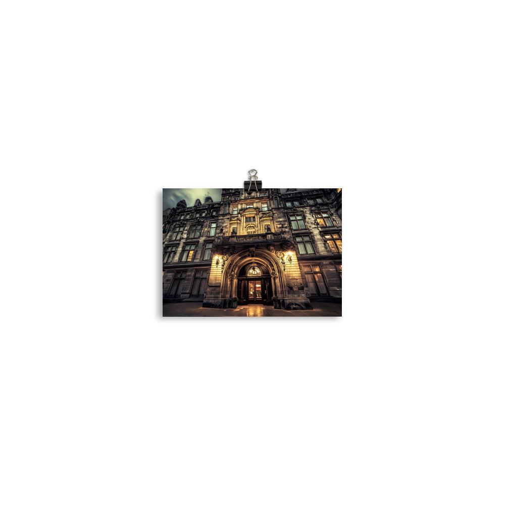 Manchester Architectural Nightscape Marvel Poster - Oh Posters