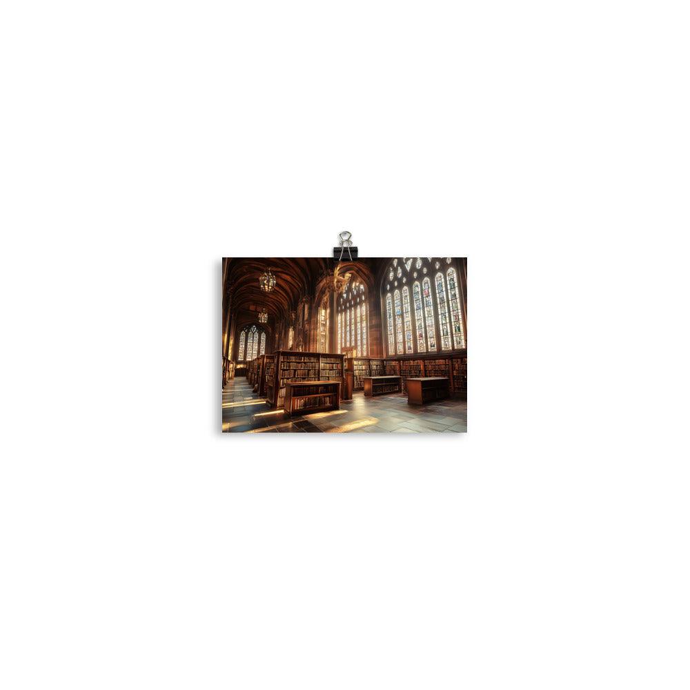Manchester Library Elegance: Discover the Architectural Beauty and Timeless Grandeur Poster - Oh Posters