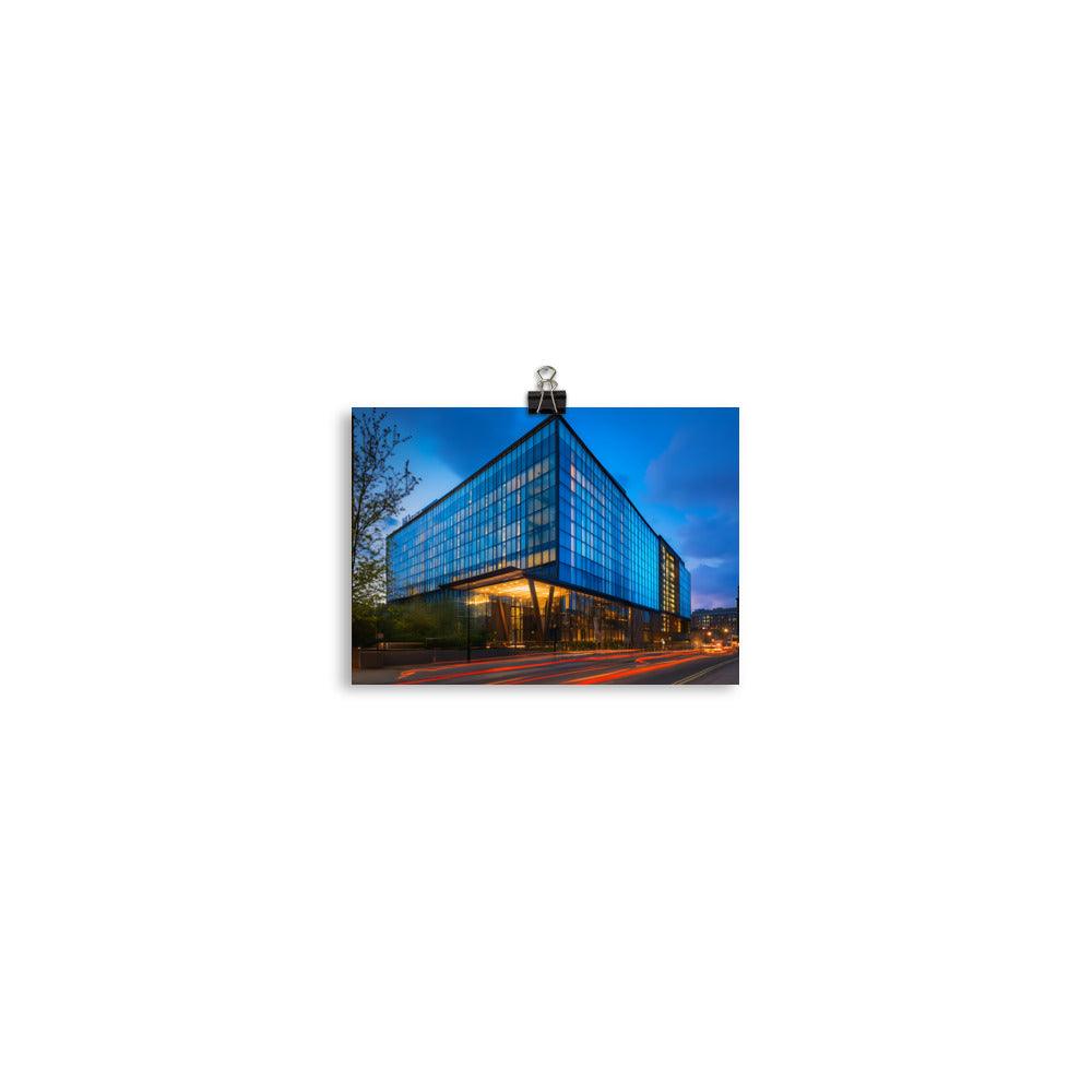 Manchester Modern Architecture Nightscape Poster - Oh Posters