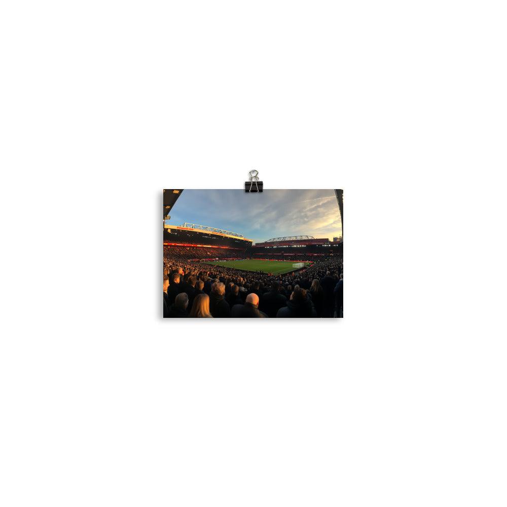 Manchester Football Stadium Sunset View Poster - Oh Posters