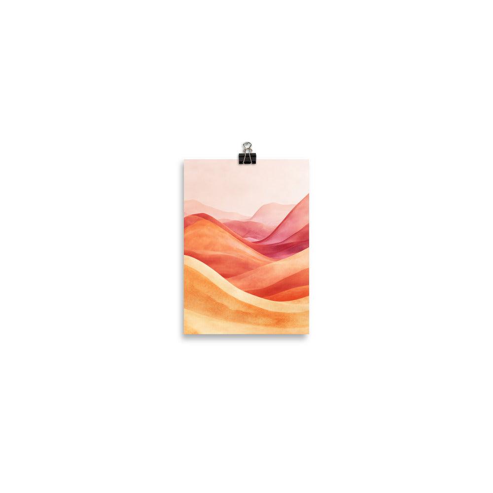 Boho Sunset Desert Waves for Nature Lovers Poster - Oh Posters