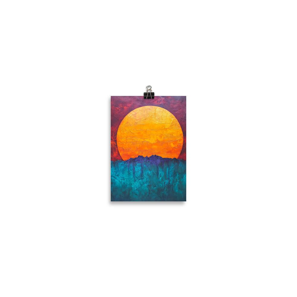 Boho Sunset Over Vibrant Horizon for Nature Lovers Poster - Oh Posters