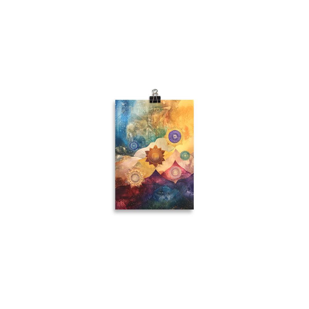 Boho Cosmic Mandala Dreamscape Serenity Art Poster - Oh Posters