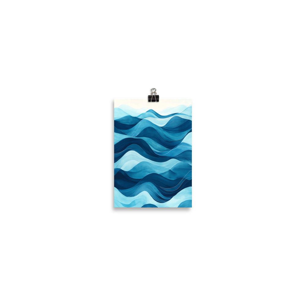 Boho Ocean Waves Aesthetic for Coastal Living Poster - Oh Posters