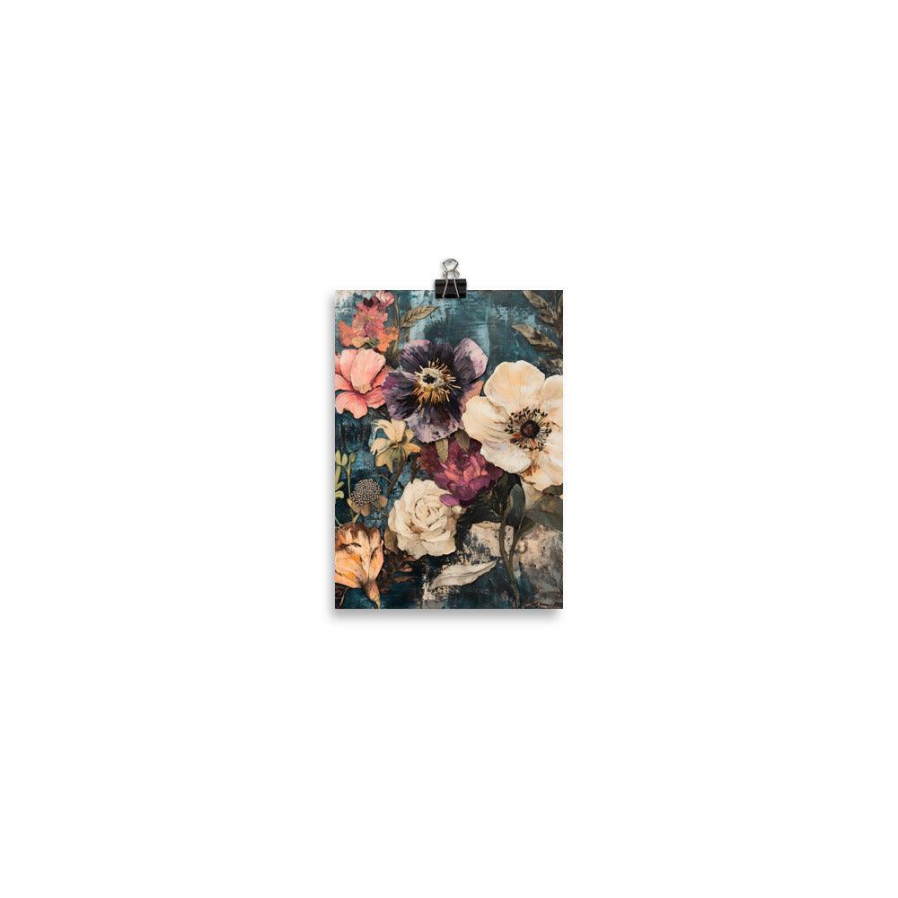 Boho Floral Dreams with Vibrant Blooms and Rustic Charm Poster - Oh Posters