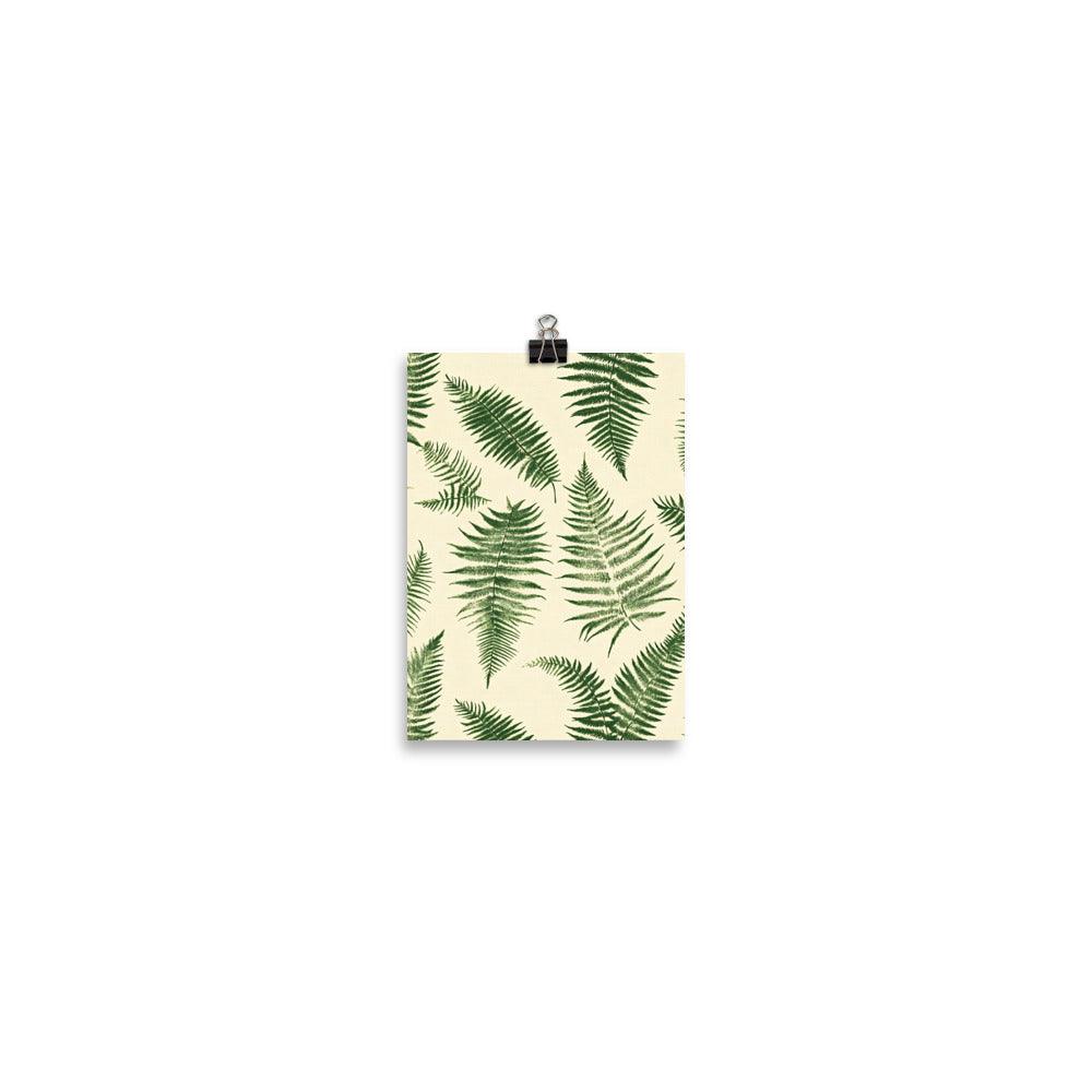 Boho Fern Leaves Pattern Poster - Oh Posters
