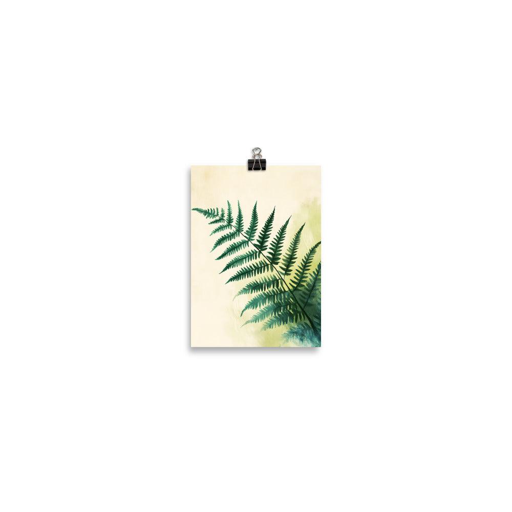 Boho Fern Leaf Serenity Nature Inspired Vibes Poster - Oh Posters