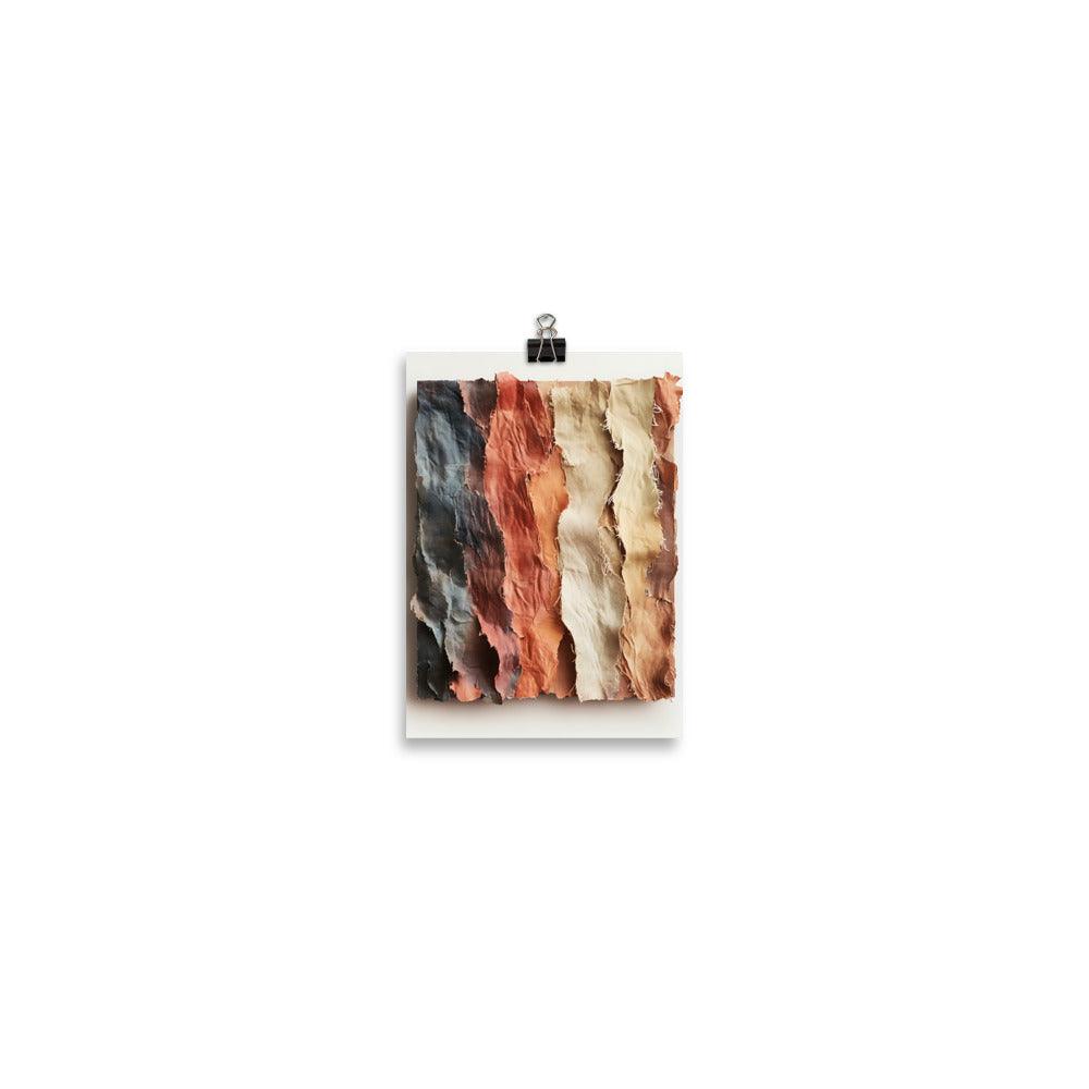 Boho Earthy Textured Stripes Vibes Natural Organic Tones Relaxed Aesthetic Poster - Oh Posters