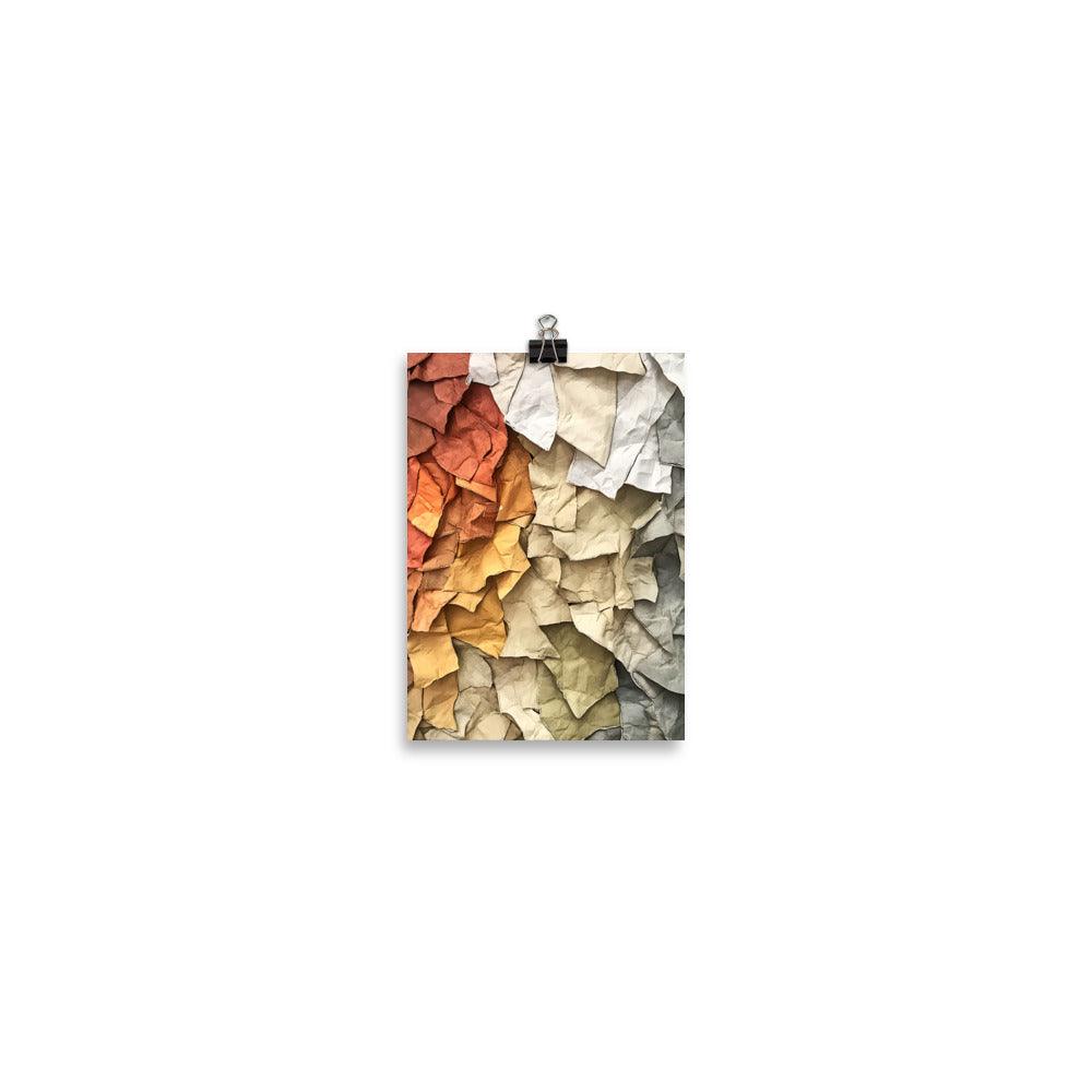 Boho Earth Tones Abstract Collage Poster - Oh Posters