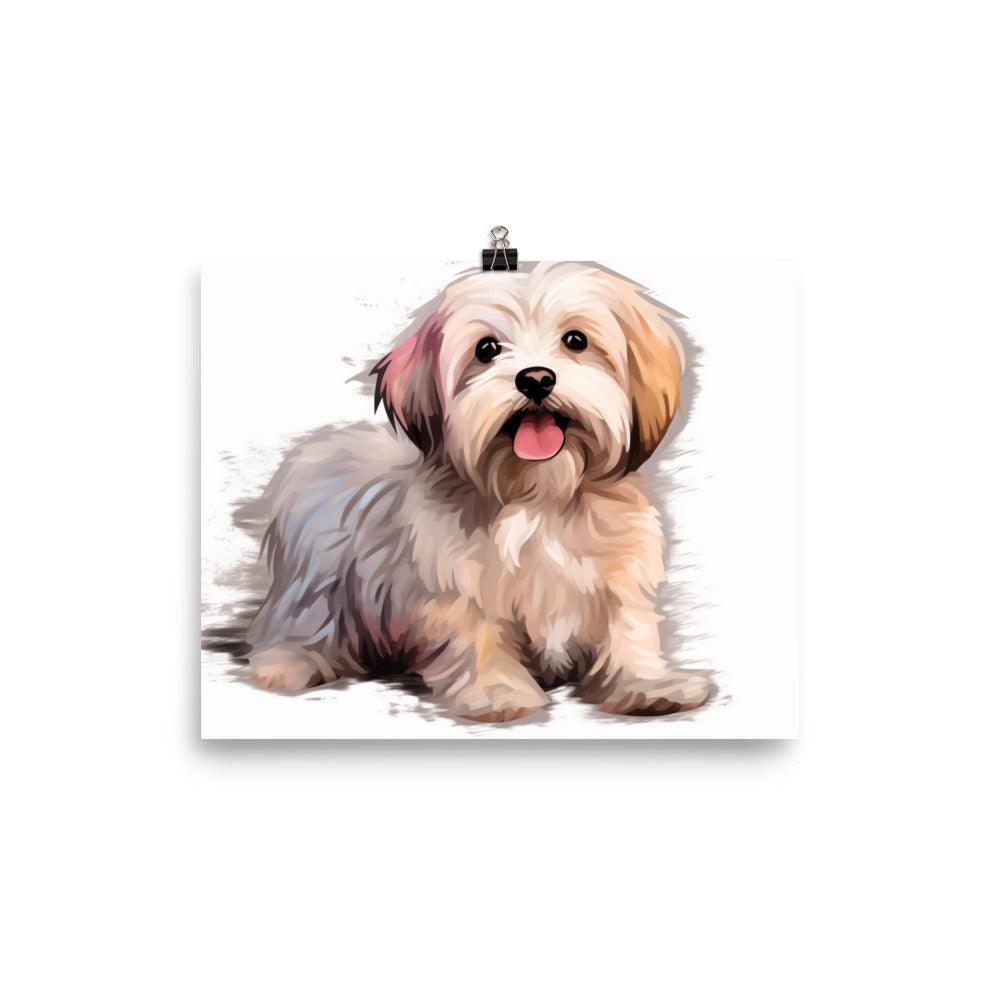 Cheerful Coton De Tulear Portrait with Soft Tones and Happy Expression Poster - Oh Posters