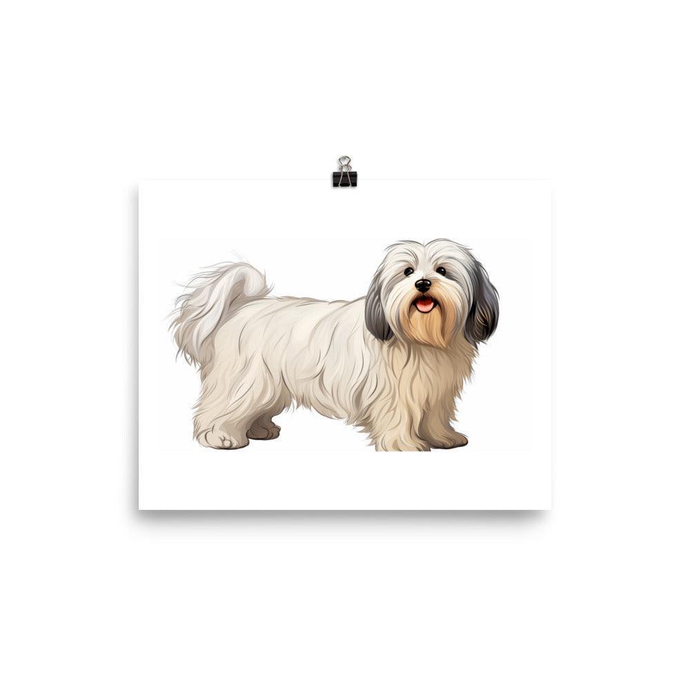 Joyful Coton De Tulear Portrait with Soft Tones and Happy Expression Poster - Oh Posters