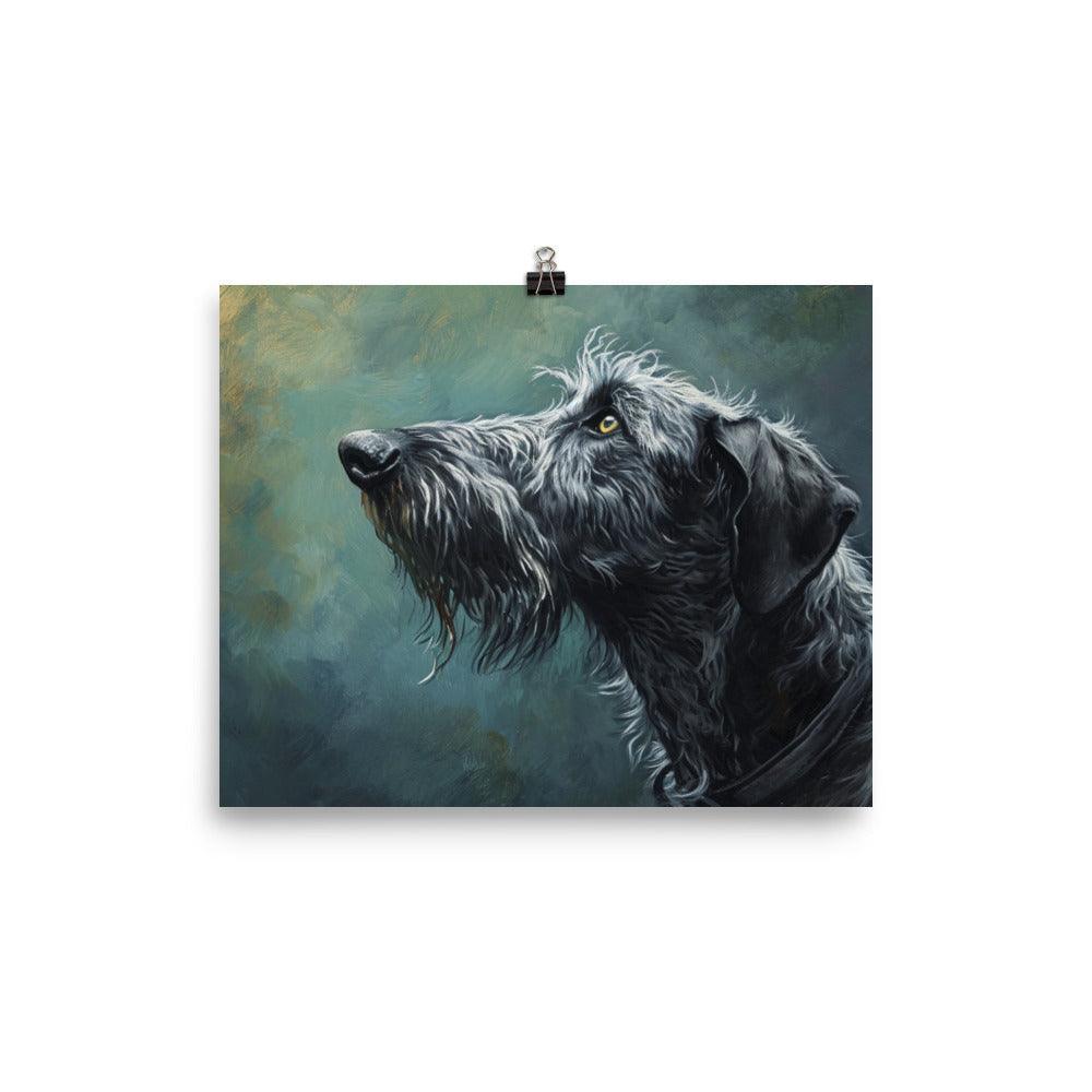 Deerhound Classic Oil Painting Style Dog Poster - Oh Posters