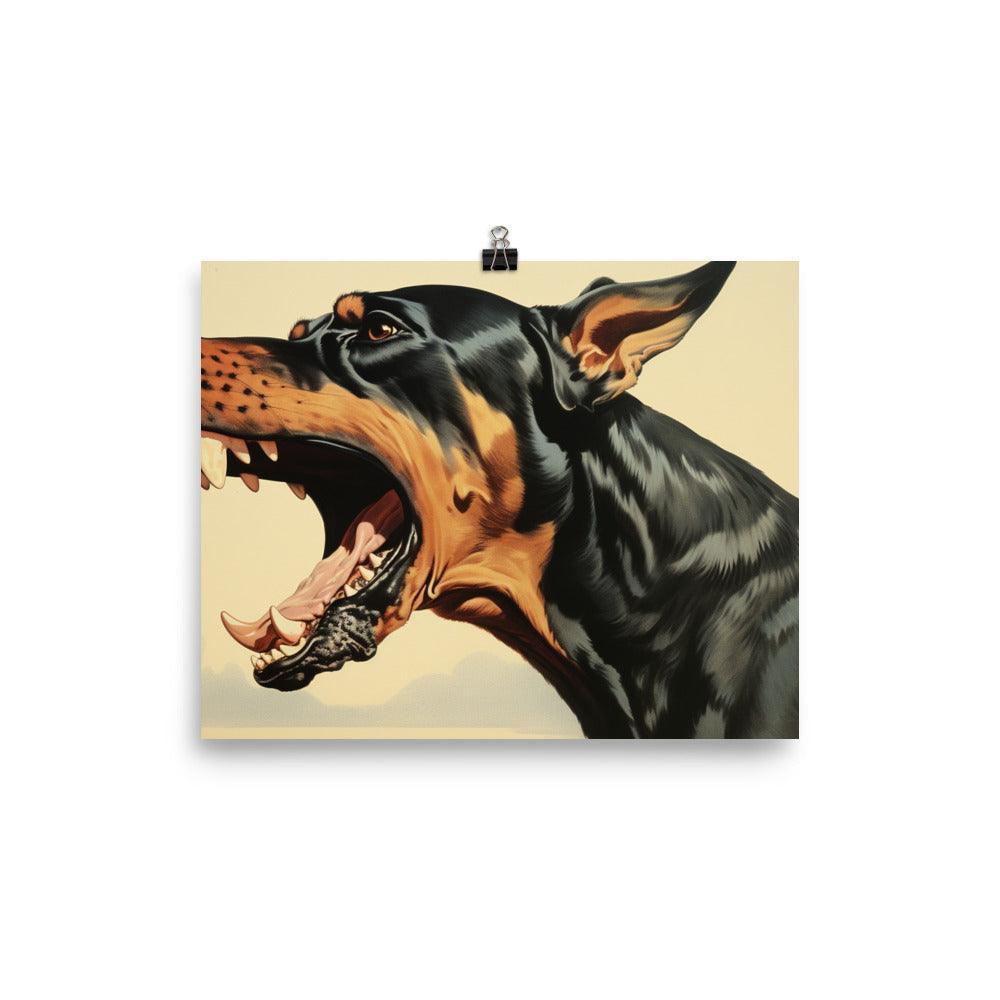 Dobermann Vivid Hyperrealism Art Poster - Oh Posters