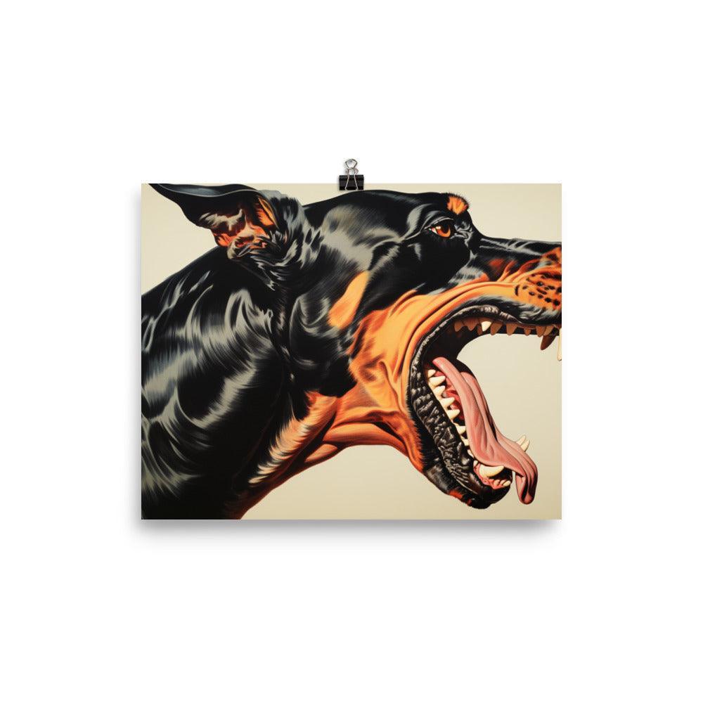 Dobermann Dynamic Expressionist Art Dog Poster - Oh Posters