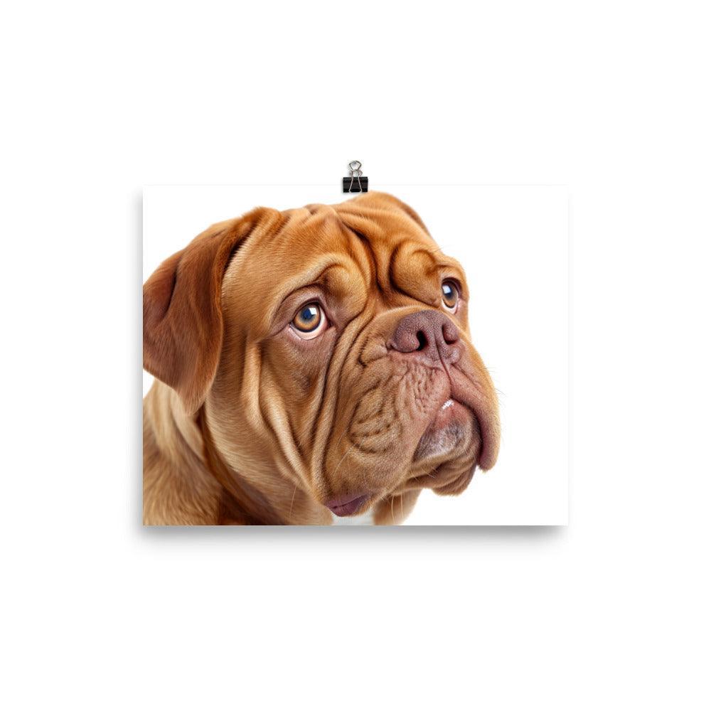 Dogue de Bordeaux Close-up Photorealistic Poster - Oh Posters