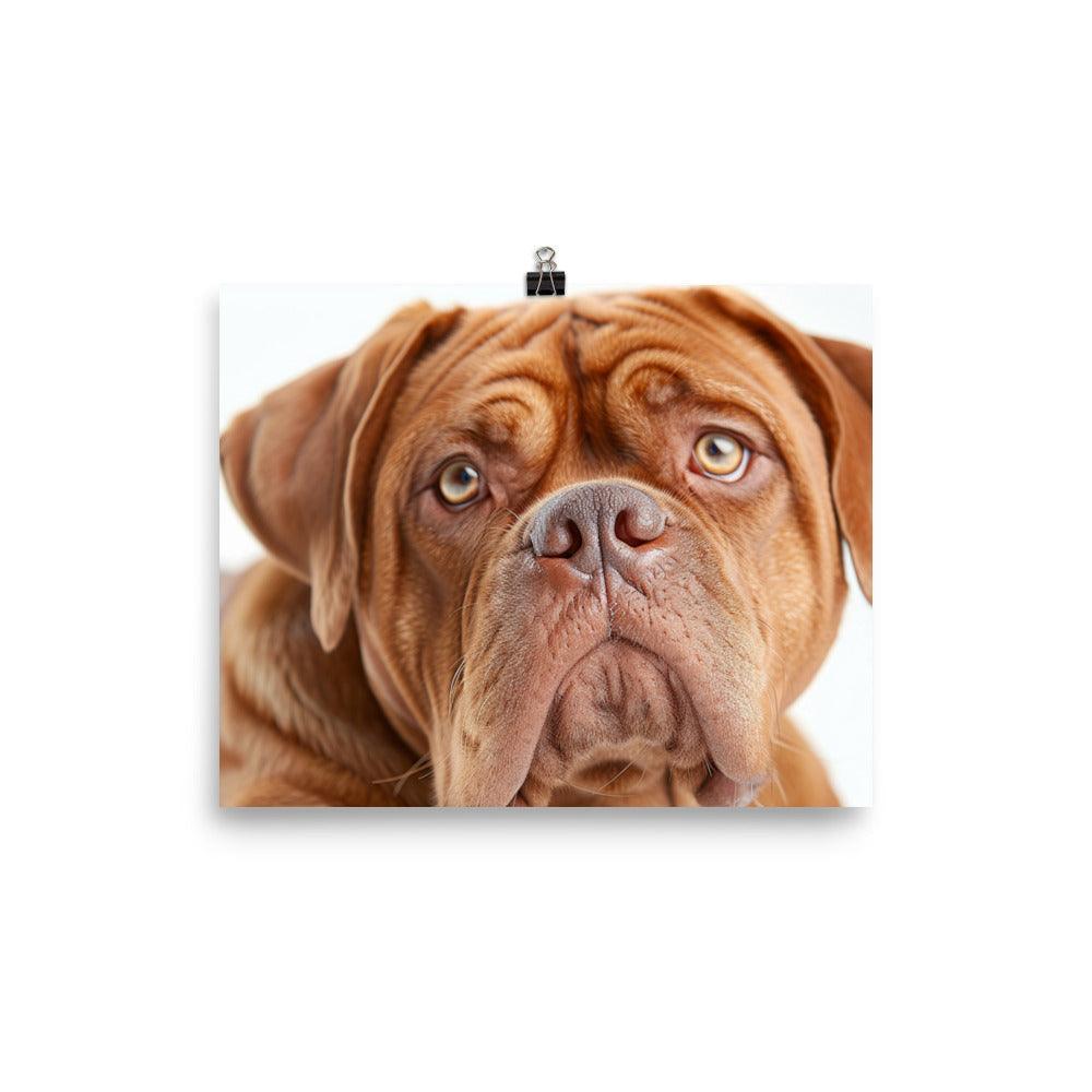 Dogue de Bordeaux Thoughtful Gaze Portrait Poster - Oh Posters