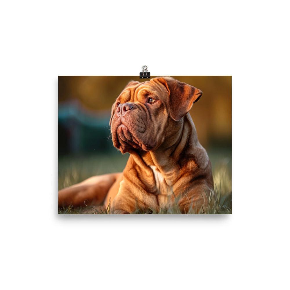 Dogue de Bordeaux Sunset Glow Photography Poster - Oh Posters