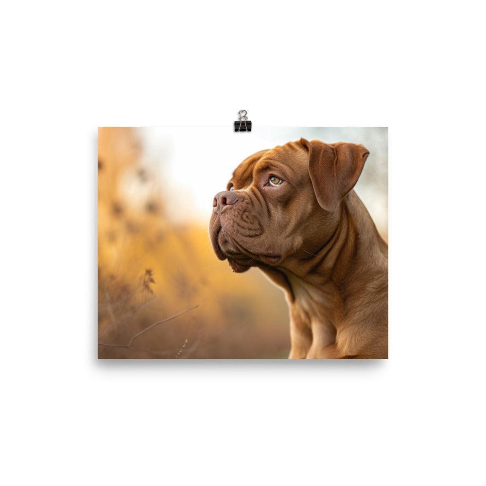 Dogue de Bordeaux Autumn Contemplation Photo Poster - Oh Posters