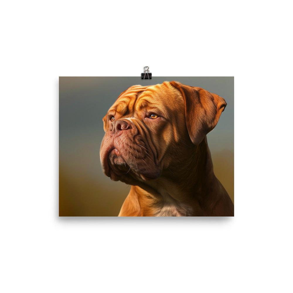 Dogue de Bordeaux Majestic Stare Digital Art Poster - Oh Posters