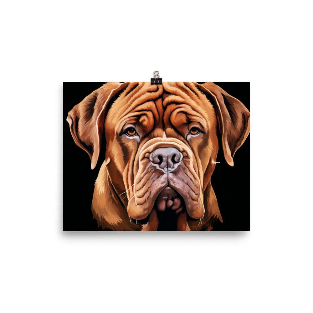 Dogue de Bordeaux Bold Stance Artistic Poster - Oh Posters