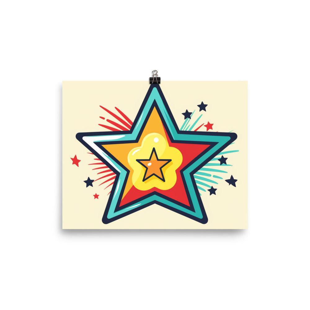 Dynamic Retro Starburst Vector Illustration Poster - Oh Posters