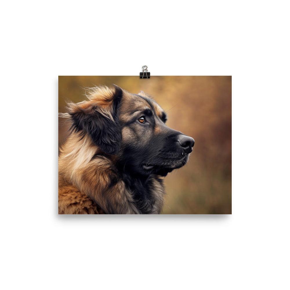 Estrela Mountain Dog Autumn Profile Portrait Poster - Oh Posters