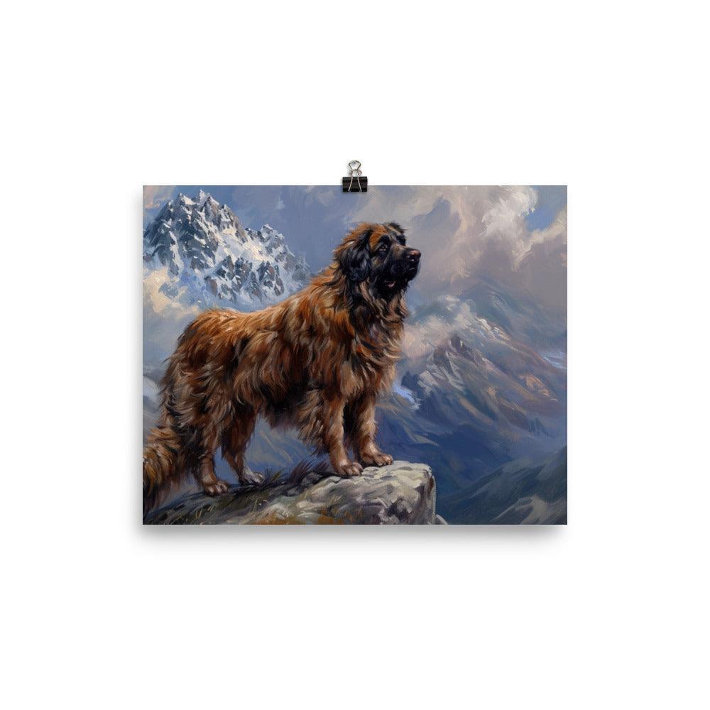 Estrela Mountain Dog Classic Oil Painting Mountain Backdrop Poster - Oh Posters