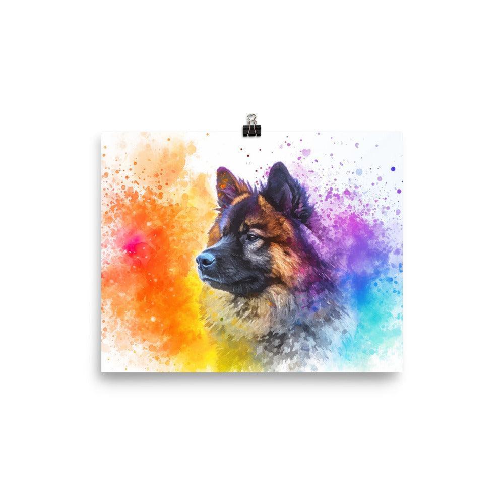 Colorful Abstract Eurasier Dog Digital Art Poster - Oh Posters