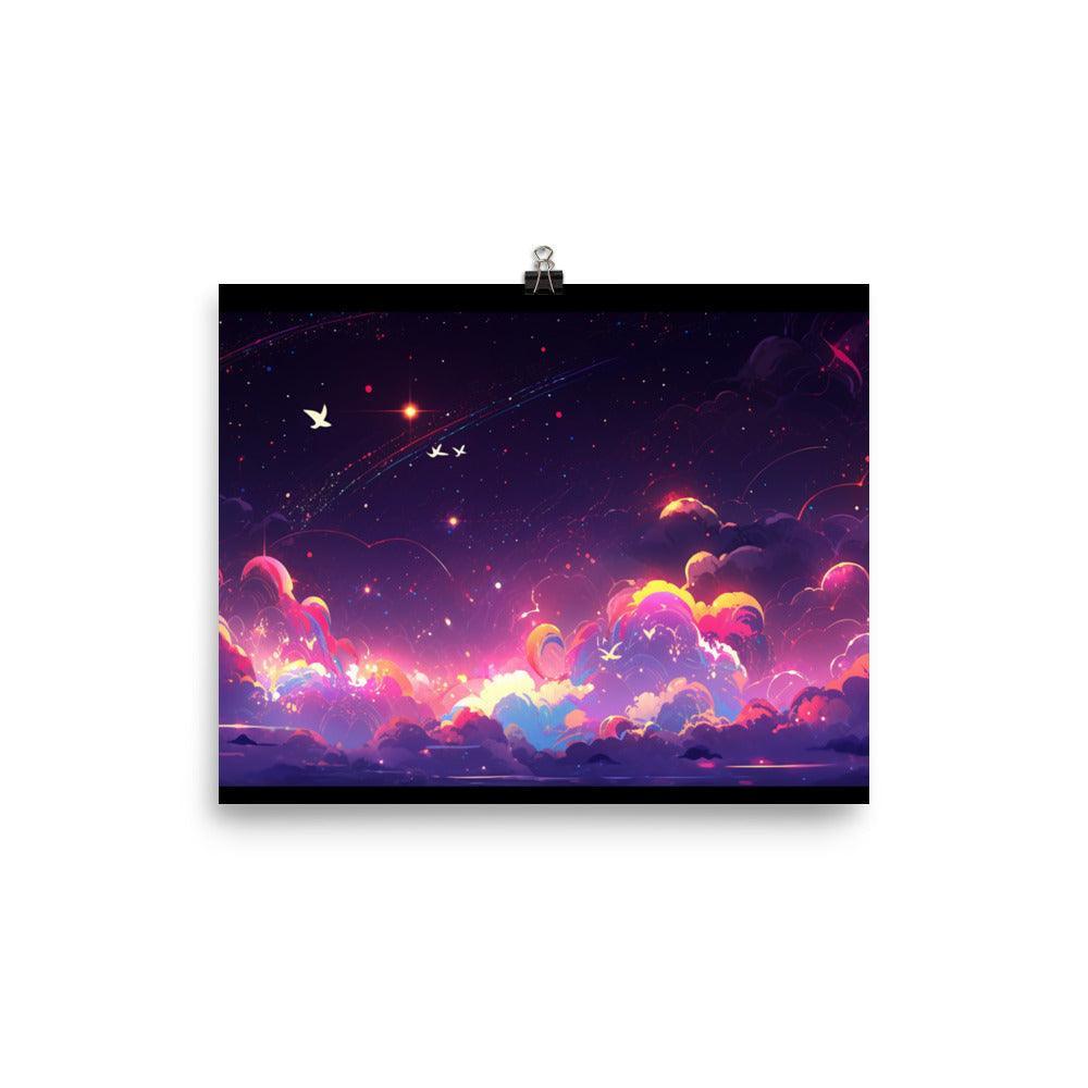 Dreamy Cosmic Dusk Scenery Digital Art Poster - Oh Posters