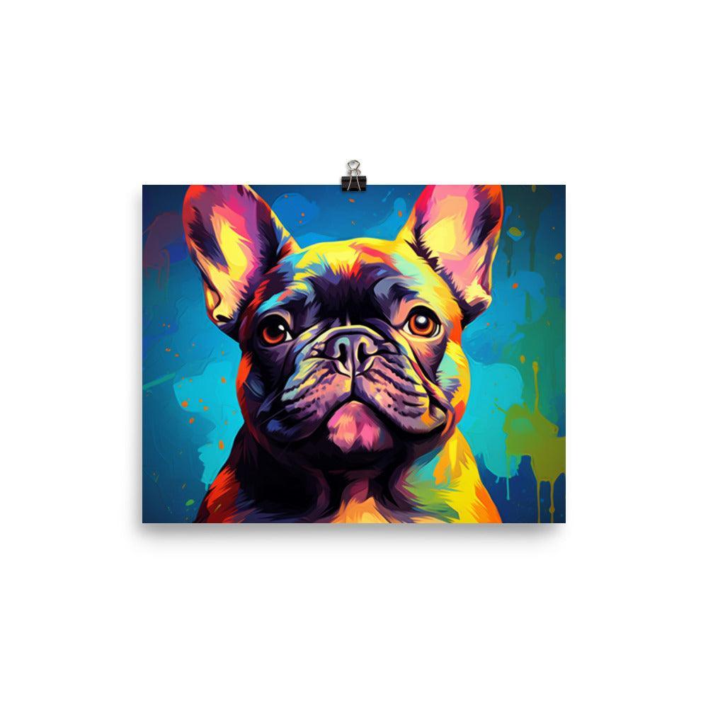 French Bulldog Vibrant Pop Art Style Poster - Oh Posters