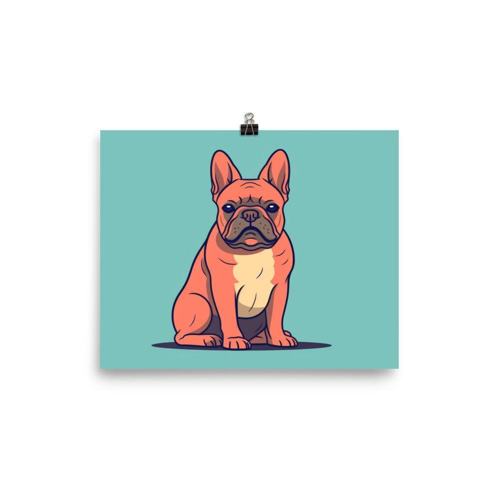 French Bulldog Simple Digital Drawing Poster - Oh Posters