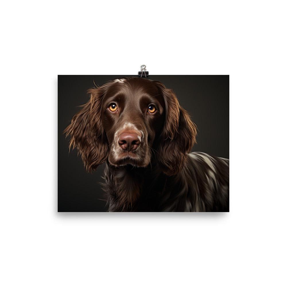 German Longhaired Pointer Classic Studio Portrait Poster - Oh Posters