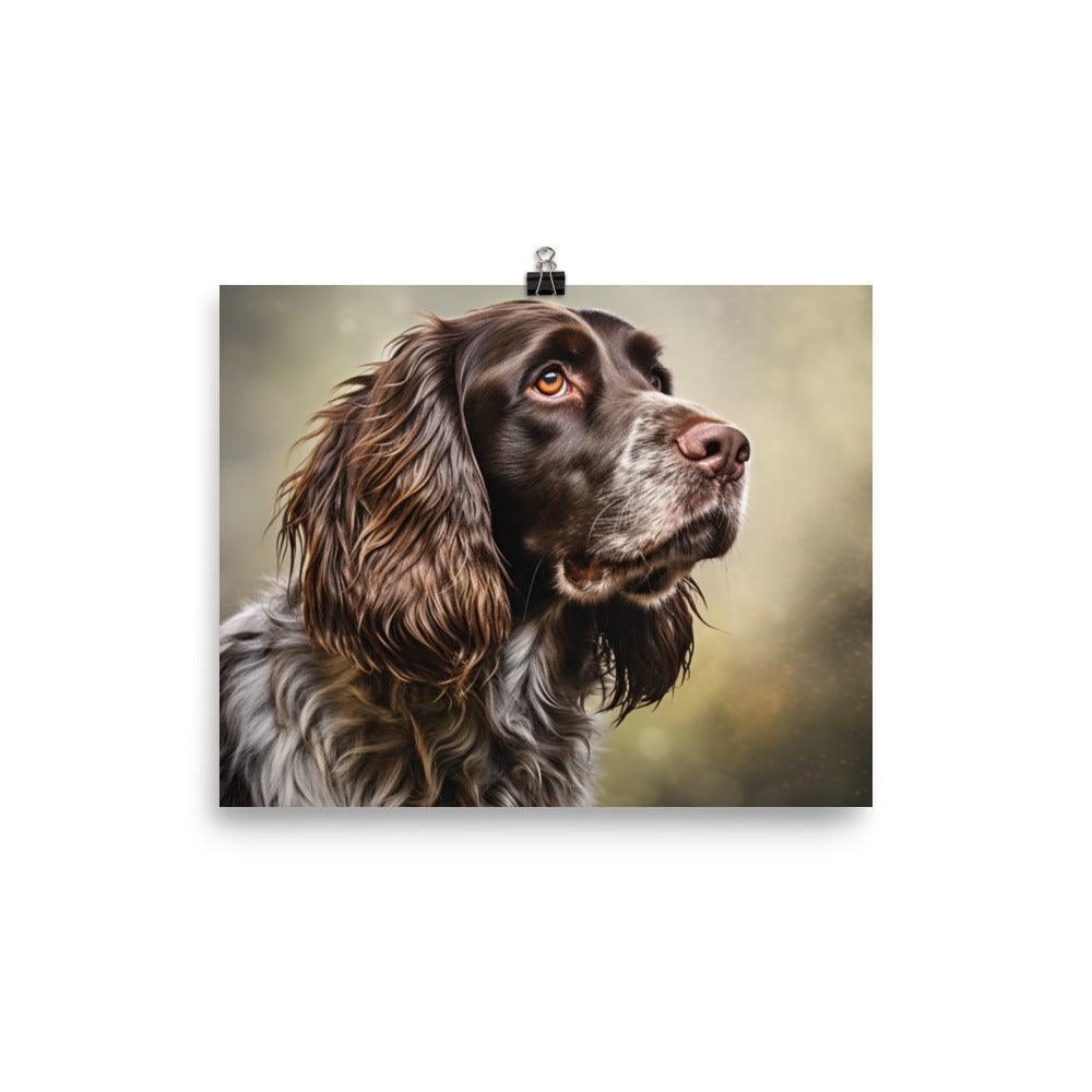 German Longhaired Pointer Dreamy Bokeh Portrait Poster - Oh Posters