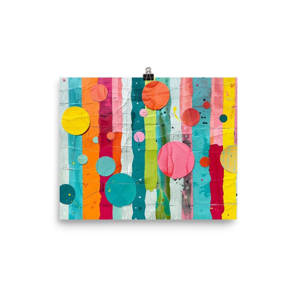 Modern Geometric Shapes Abstract Art Poster - Oh Posters