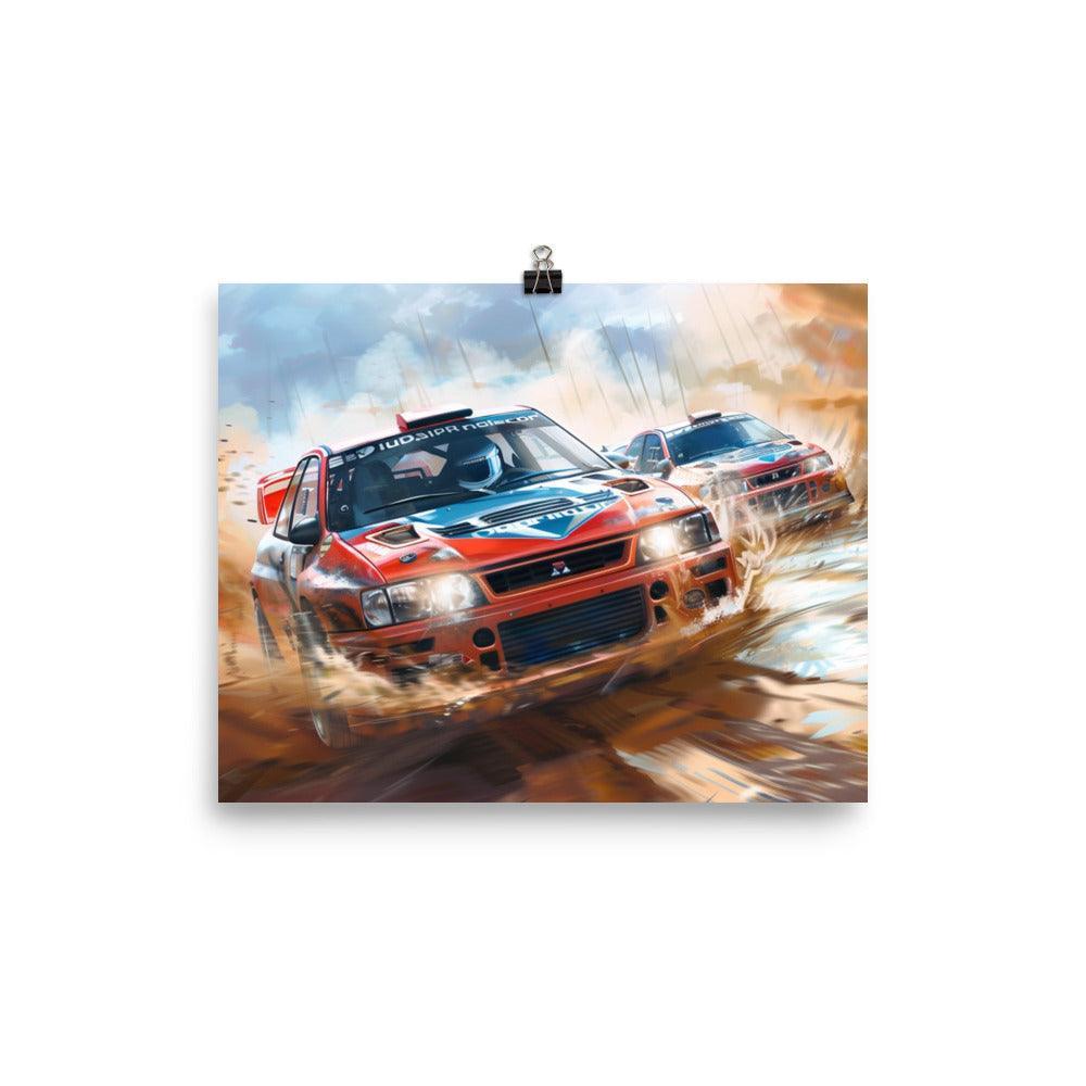Mud Splash Rally Championship Action Poster - Oh Posters