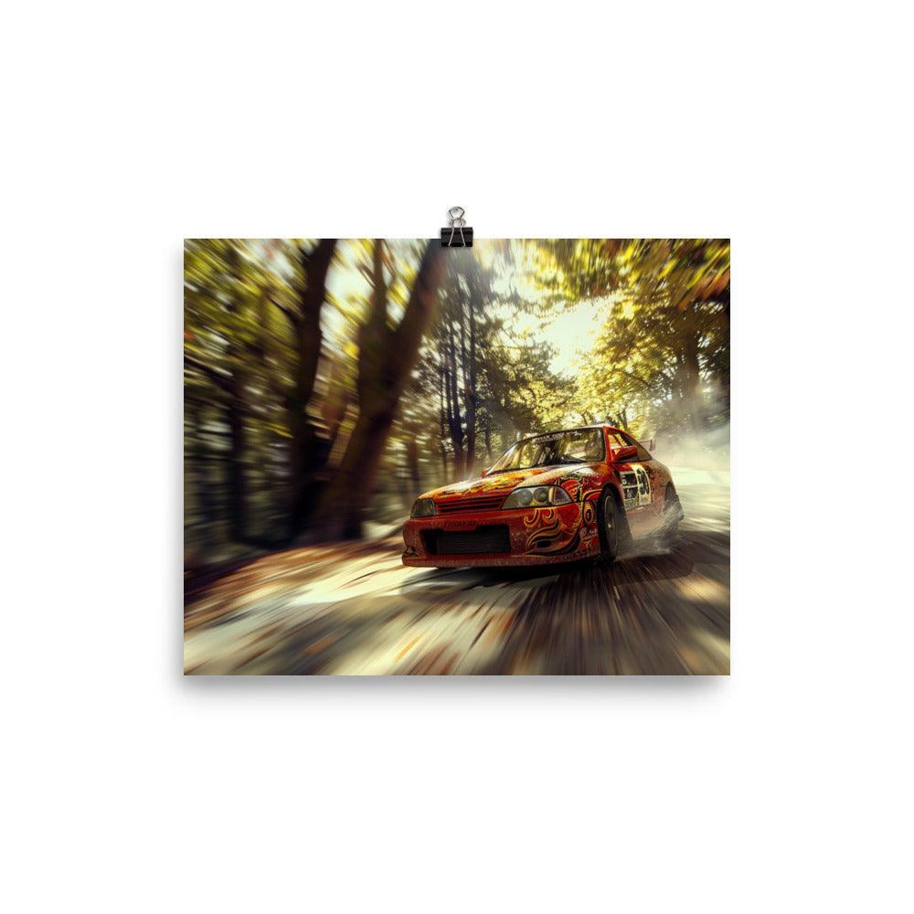 Forest Rally Speedster Autumn Race Poster - Oh Posters