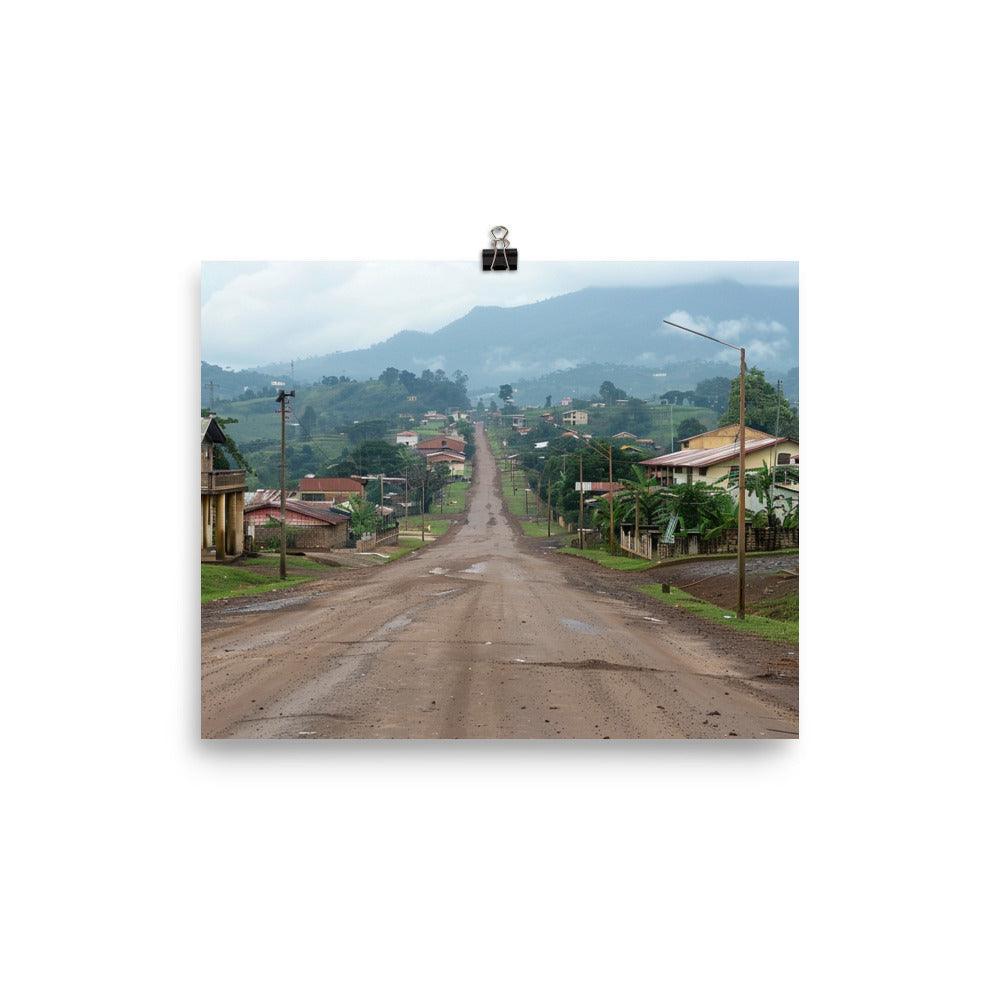 Equatorial Guinea Rainy Season Rural Road Poster - Oh Posters