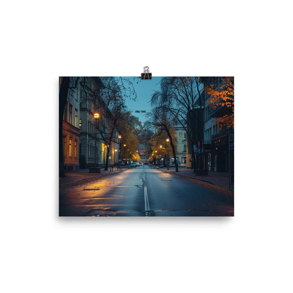 Finland Autumn Evening Cityscape Poster - Oh Posters