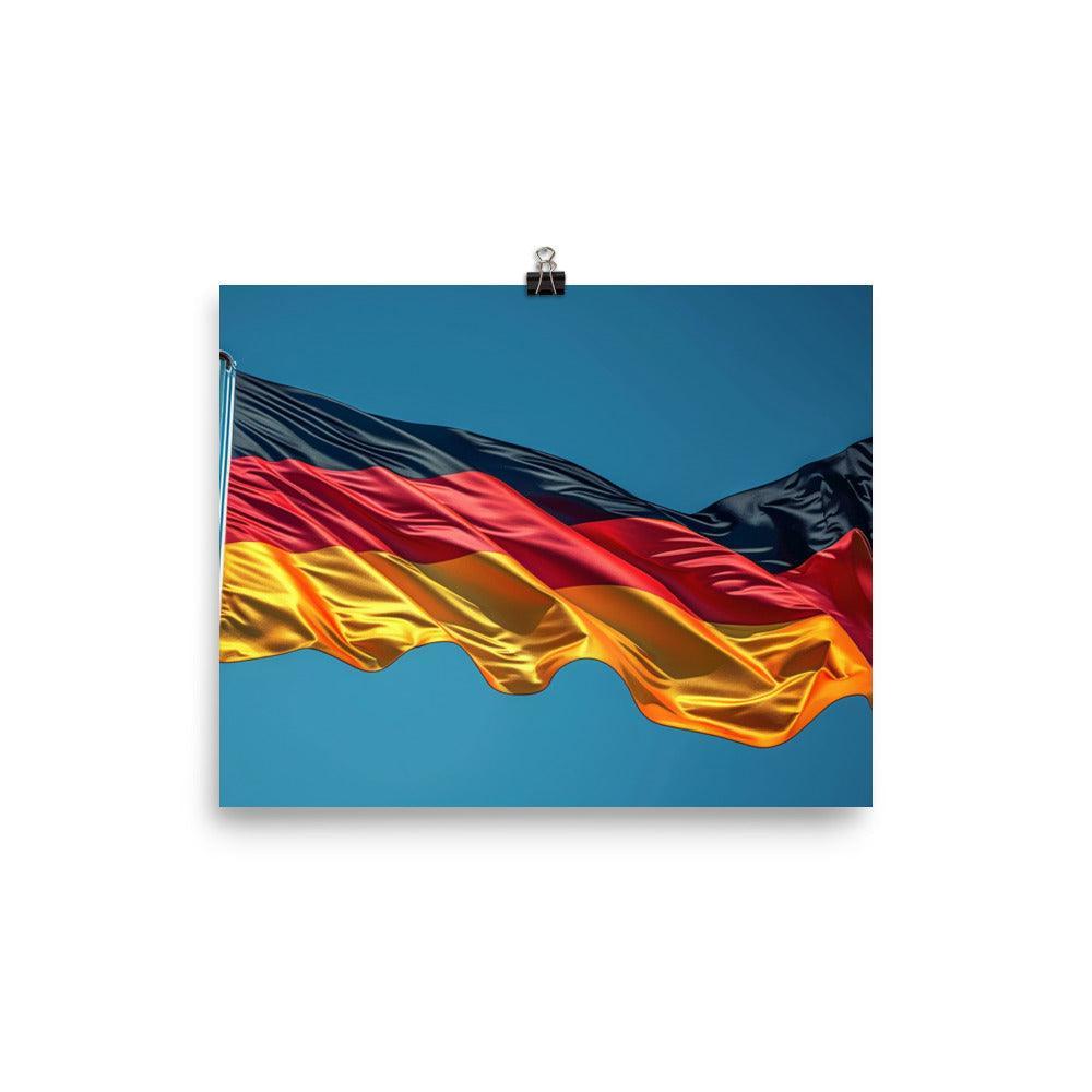 Germany Waving Flag Clear Sky Poster - Oh Posters