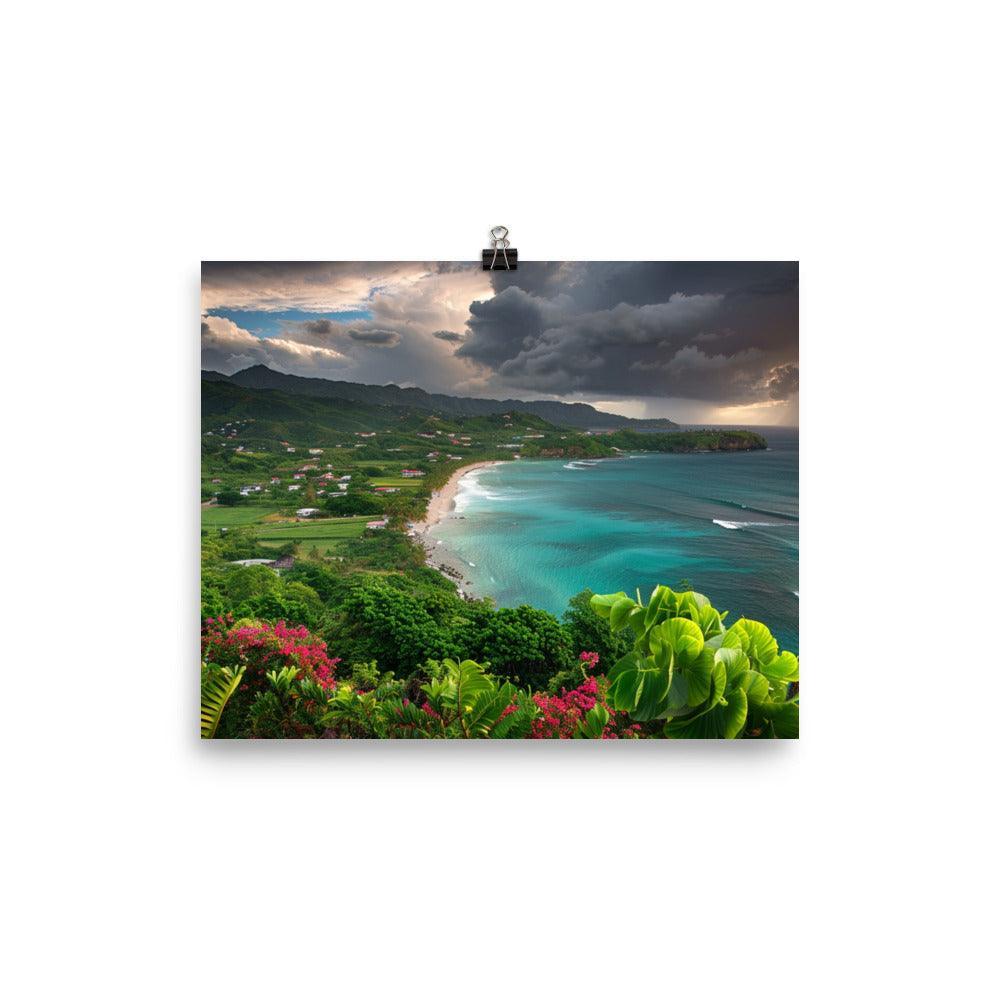 Grenada Dramatic Coastal Landscape Poster - Oh Posters