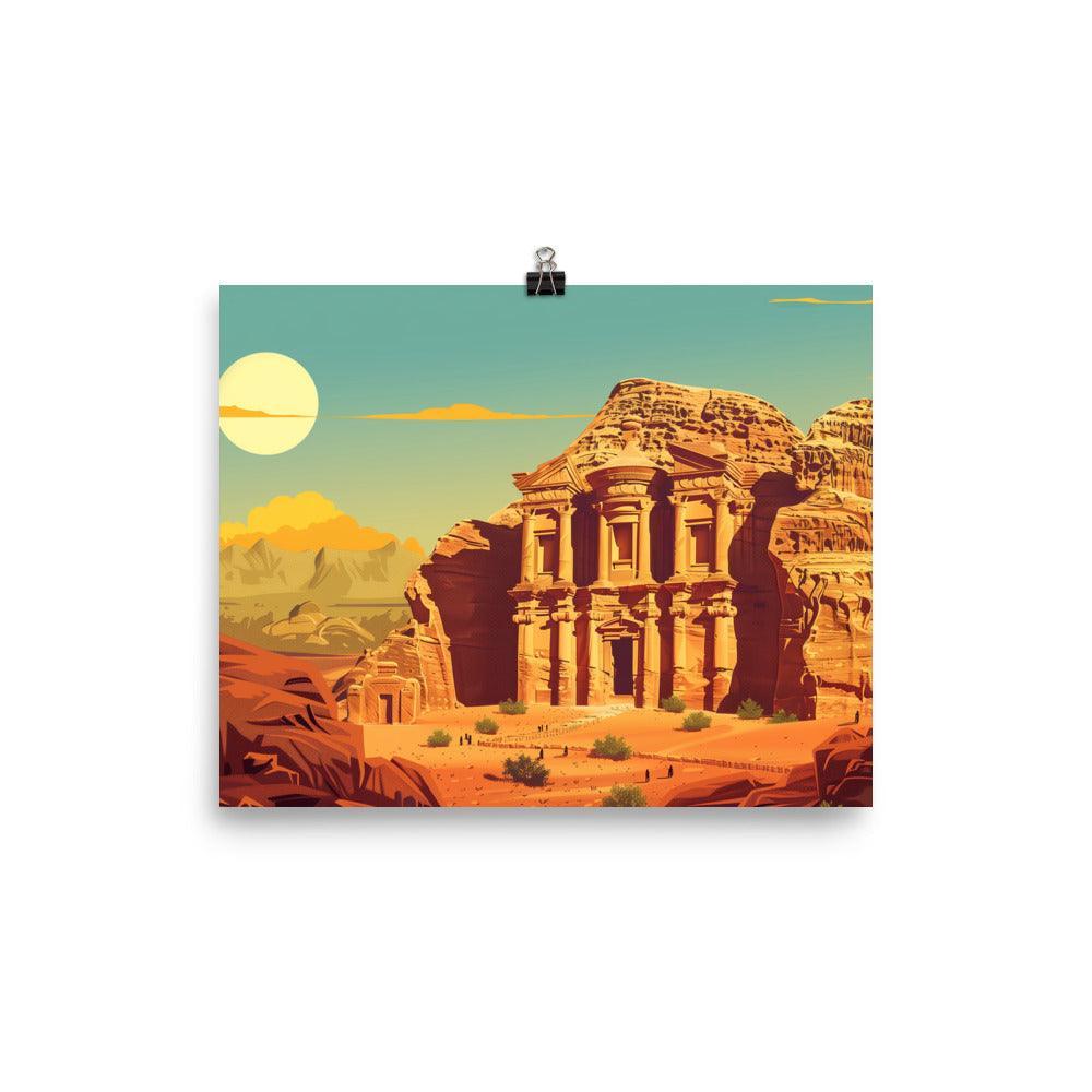 Jordan Petra Ancient Rock Carved Architecture Poster - Oh Posters