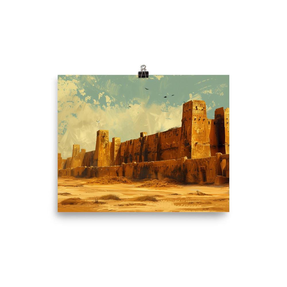 Niger Ancient Sahara Fortress Poster - Oh Posters