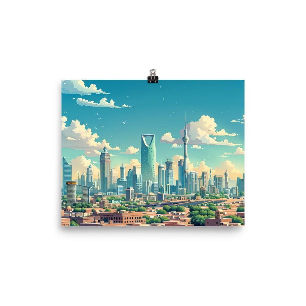 Saudi Arabia Futuristic Riyadh Skyline Poster - Oh Posters